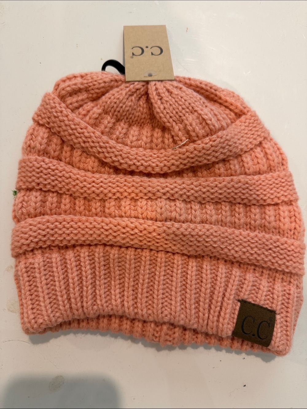 C.C Kids Peach Knit Beanie Hat